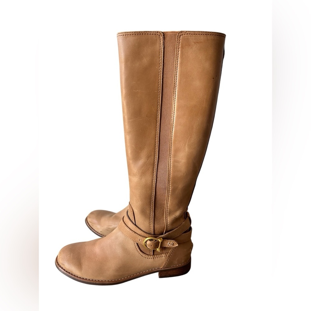 SPERRY Top Sider Women’s Soft Tan Leather Riding Boots size 7
